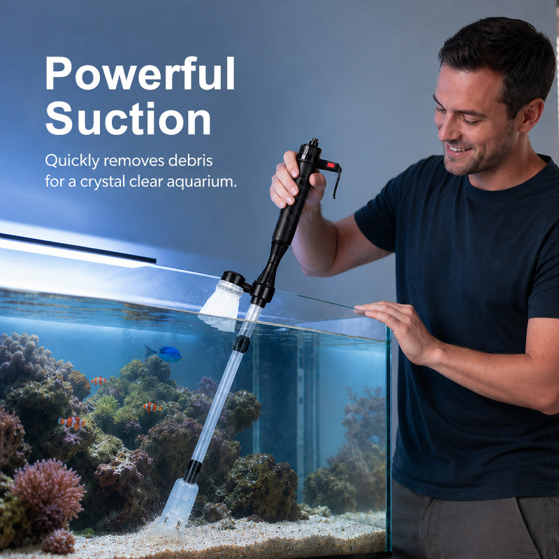 🔥40 % de réduction 🐠Nettoyeur & Aspirateur Électrique d'Aquarium 4-en-1 ✨