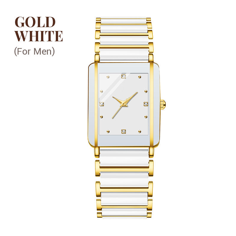 ⌚ Montre à quartz carrée en céramique tendance