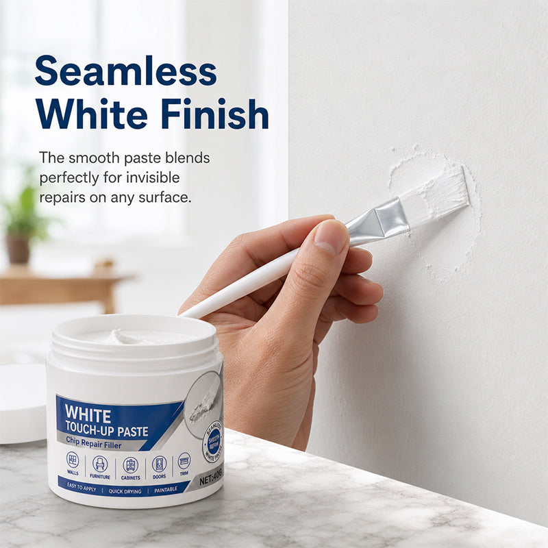 🏡Pâte de réparation blanche pour meubles (avec pinceau inclus, offre à durée limitée)