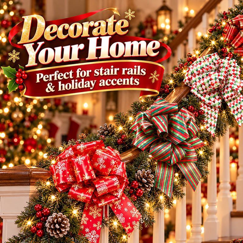 🎀 Nœuds décoratifs de Noël à tirer – Tirez une fois, obtenez un nœud parfait, la touche festive idéale pour vos cadeaux 🎁