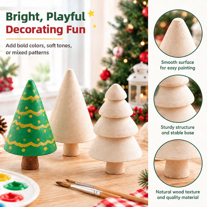 🎄🎨 Kit de sapin de Noël en bois à faire soi-même — Colorez votre Noël à votre façon