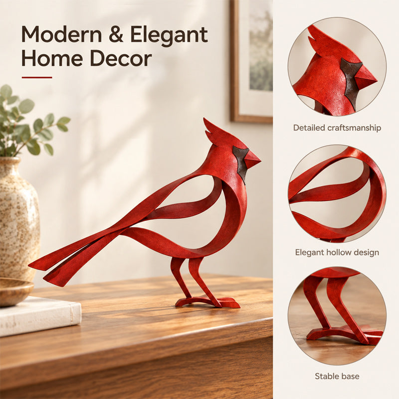 🕊️✨ Sculpture d'oiseau en métal--une silhouette fluide pour égayer chaque coin
