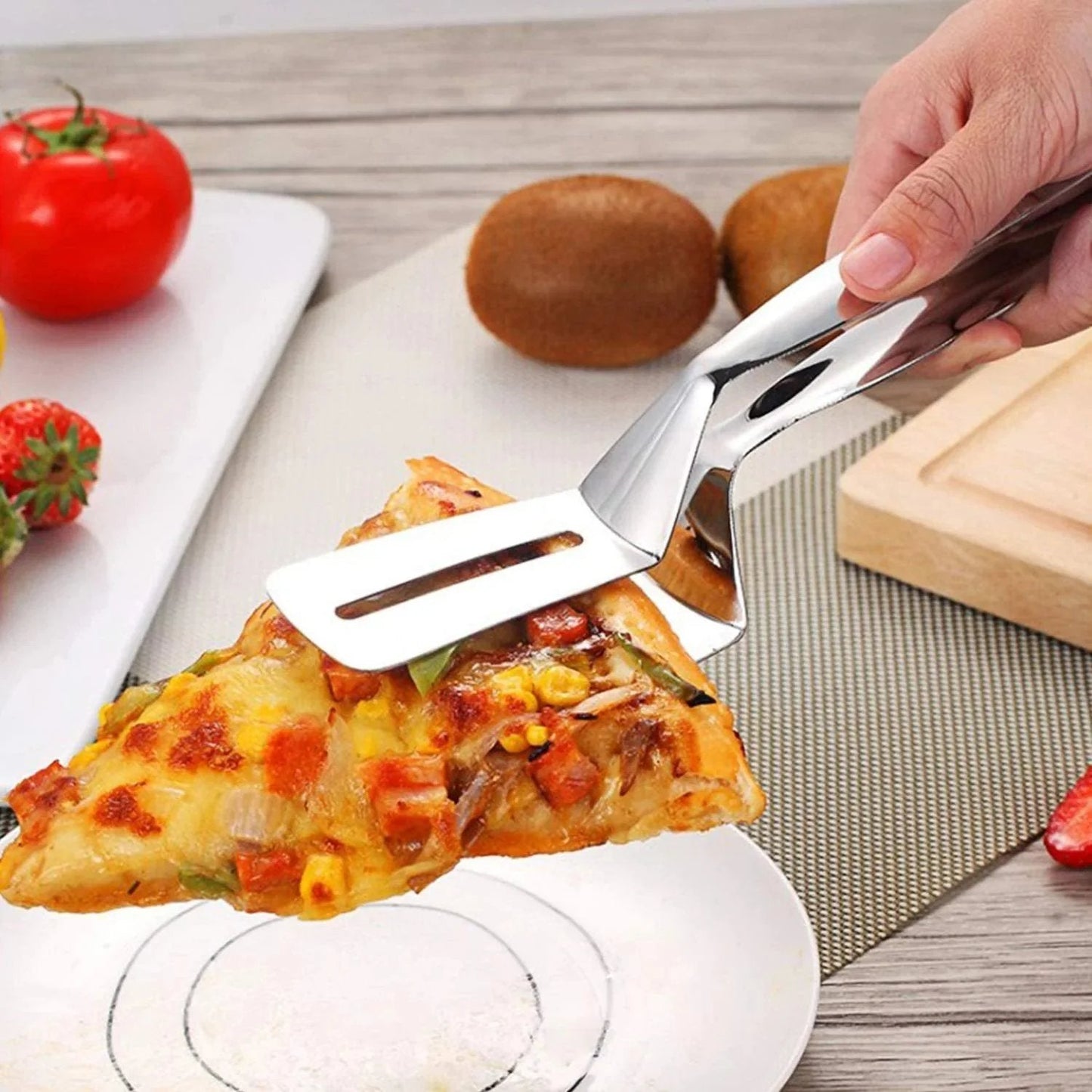 🍳🥩 Spatule-pince 2 en 1 en acier inoxydable : révolutionnez votre façon de cuisiner !