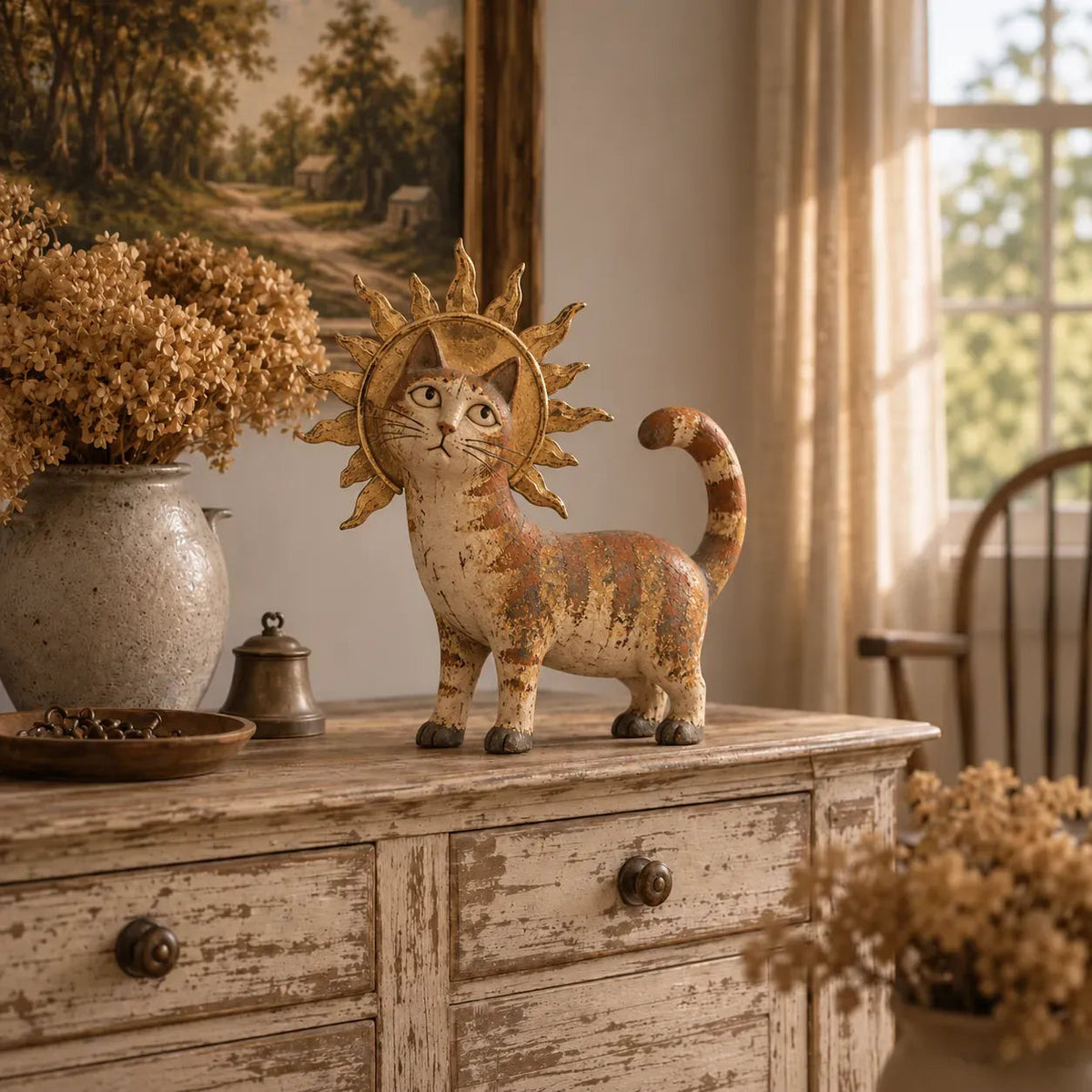 👑Cour médiévale des chats--5 figurines décoratives au charme vintage🐱