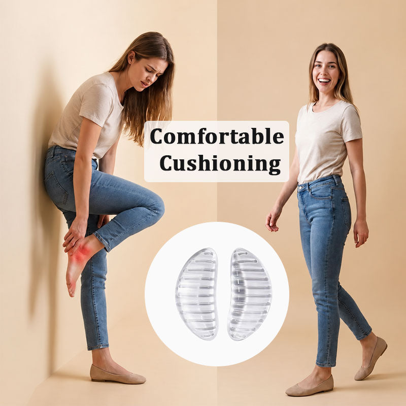 🦶☁️ Coussins de soutien de la voûte plantaire transparents — un soutien discret pour vos pieds au quotidien
