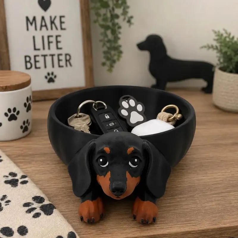 🐾Vide-Poche Teckel Imprimé en 3D – Gardez Vos Affaires Rangées avec Style !✨
