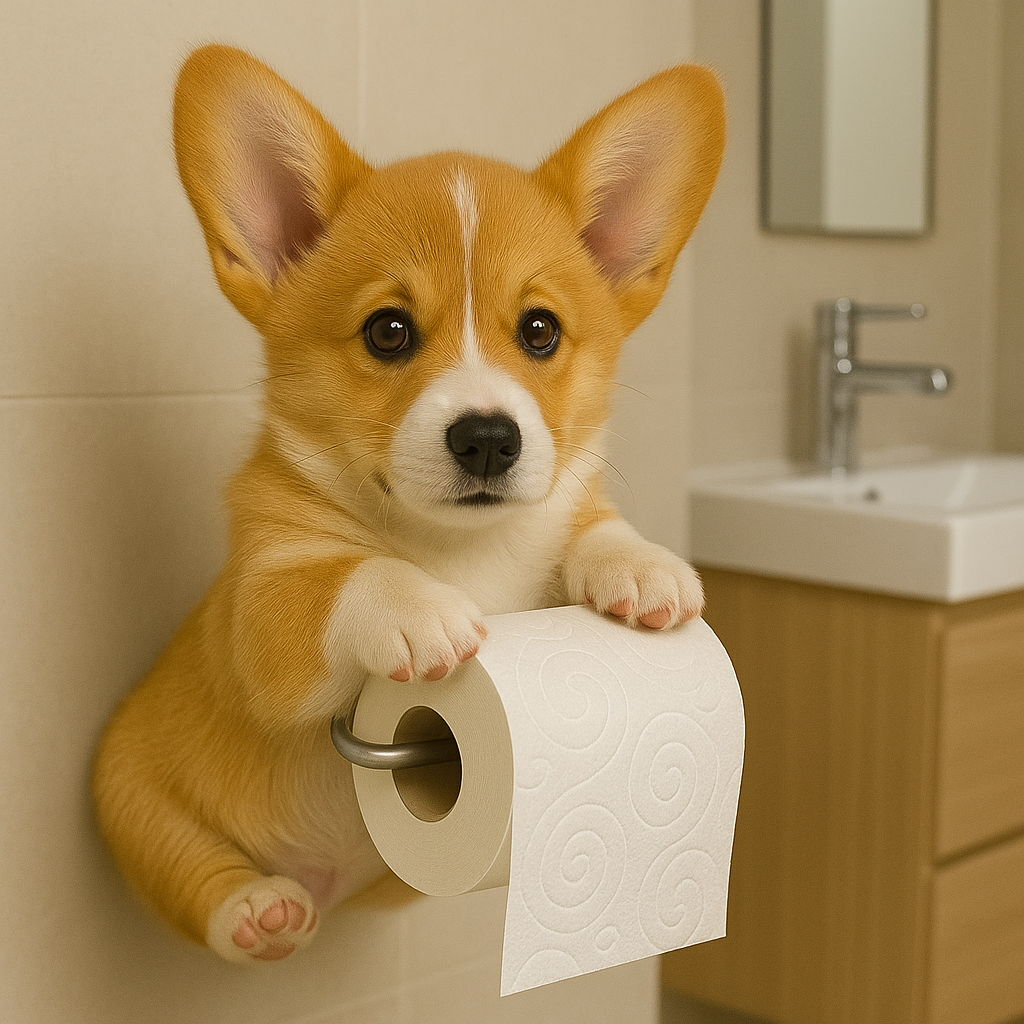 🐾2025 Salle de bain Vente immédiate : 🐕Porte-papier doux pour chiot