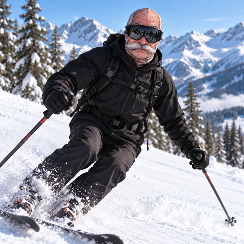 😂 Masque de ski à visage réaliste et drôle – Transformez chaque sortie hivernale en spectacle comique