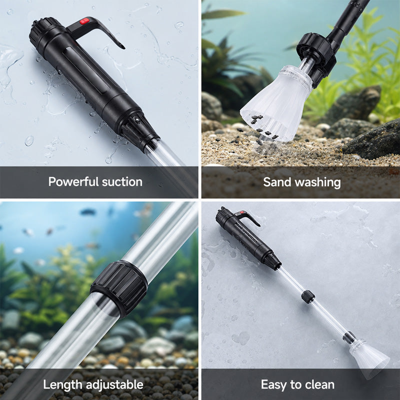 🔥40 % de réduction 🐠Nettoyeur & Aspirateur Électrique d'Aquarium 4-en-1 ✨