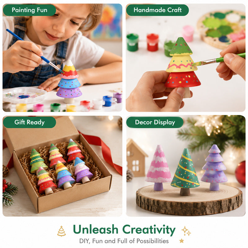 🎄🎨 Kit de sapin de Noël en bois à faire soi-même — Colorez votre Noël à votre façon