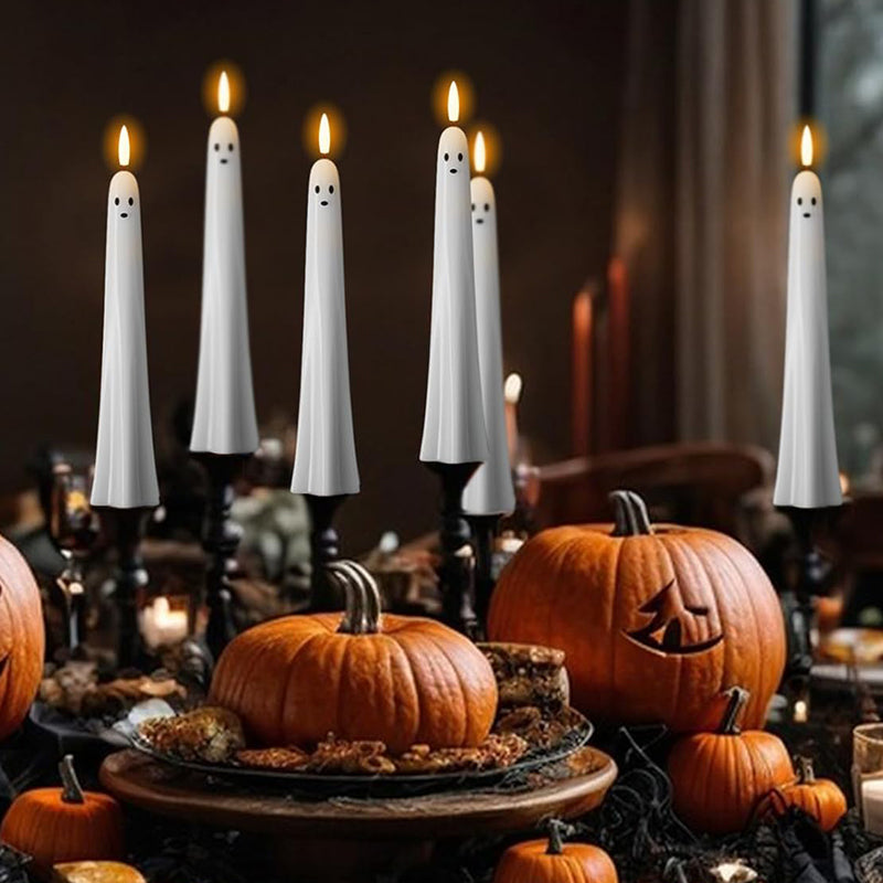 🎃👻 Lumière fantôme télécommandée avec mèche à flamme 3D 👻🎃