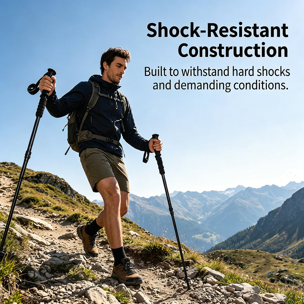 👨‍🦯 Bâton de Randonnée Antichoc — Confort et Stabilité sur Tous Terrains ! ⛰️