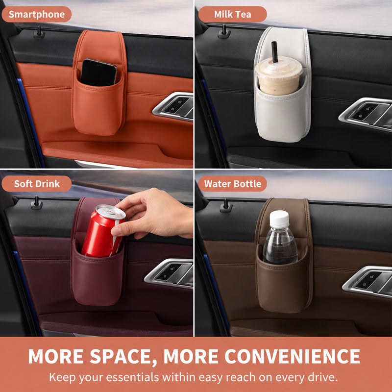 🚗 Poche de portière multifonctionnelle — Augmentez votre espace de rangement et gardez vos boissons en sécurité lors de chaque trajet ! ✨🥤