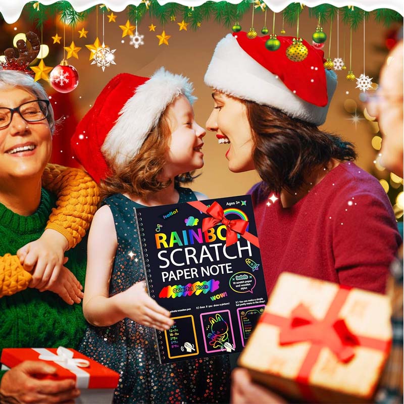 🌈Papier à Gratter Noir et Coloré