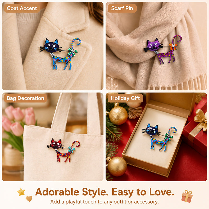 🐱 Broche Chat Cartoon – Une touche de fantaisie pour vos tenues