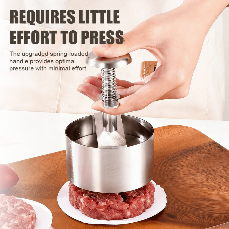 🍔Presse à hamburgers en acier inoxydable  | Réalisez facilement des steaks hachés parfaitement réguliers