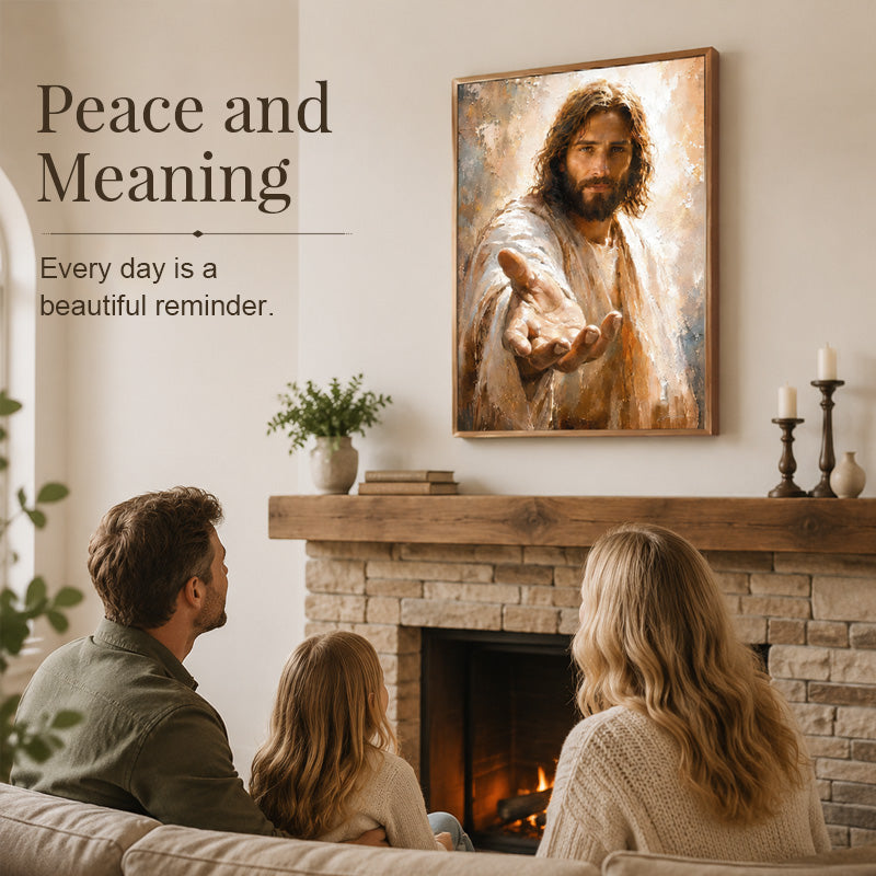 🙏🕯️ Marche avec moi — Décoration murale Jésus pour le cœur fidèle
