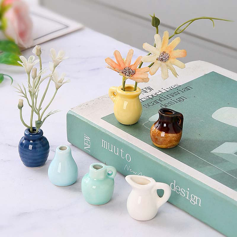 🌼 Mini-vases en céramique comme aimants pour réfrigérateu