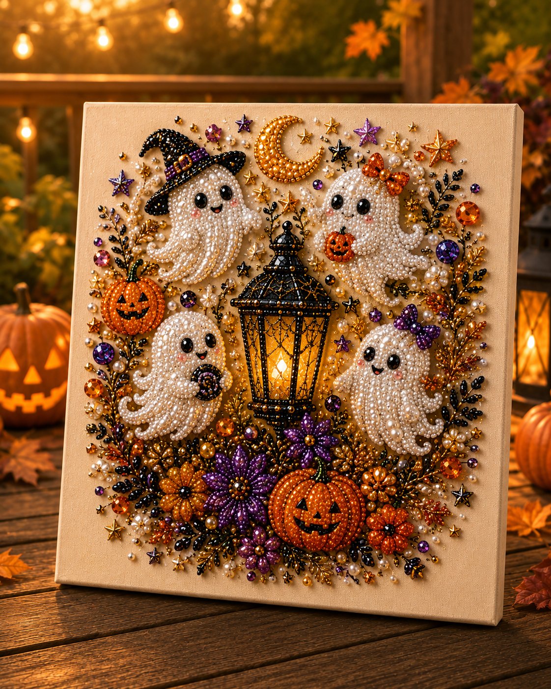 👻✨ Kit de bricolage artistique pour Halloween avec des perles – Transformez de minuscules perles en une magie à la fois effrayante et mignonne