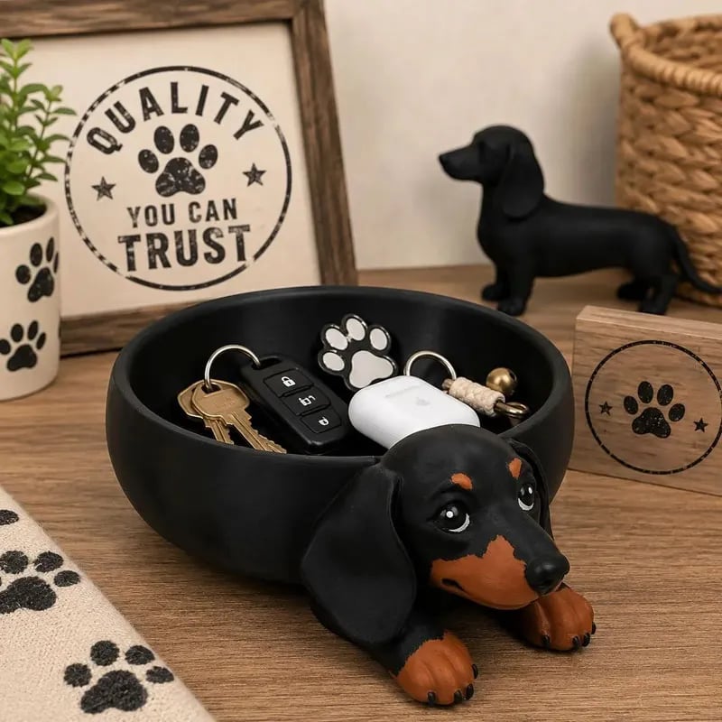 🐾Vide-Poche Teckel Imprimé en 3D – Gardez Vos Affaires Rangées avec Style !✨