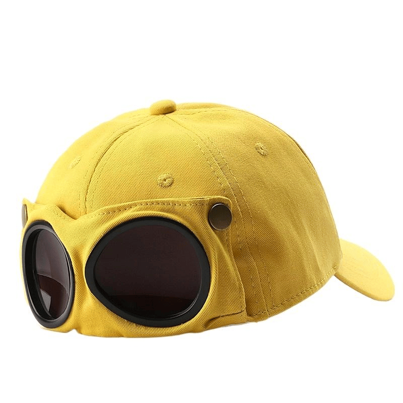 🤣 Casquette de Baseball Style Aviateur — Design Unique avec Panneaux Lunettes & Détails Vintage ! 🧢✨
