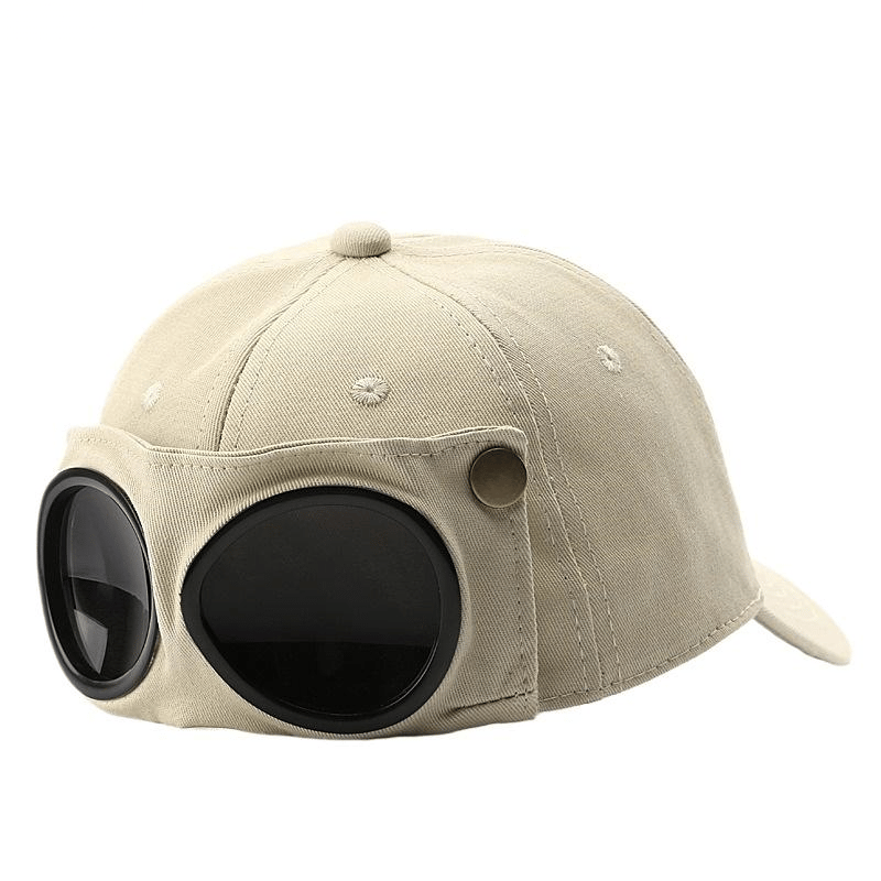 🤣 Casquette de Baseball Style Aviateur — Design Unique avec Panneaux Lunettes & Détails Vintage ! 🧢✨