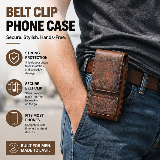 📱Étui de ceinture pour téléphone portable ✨ Étui en cuir multipoches avec porte-cartes