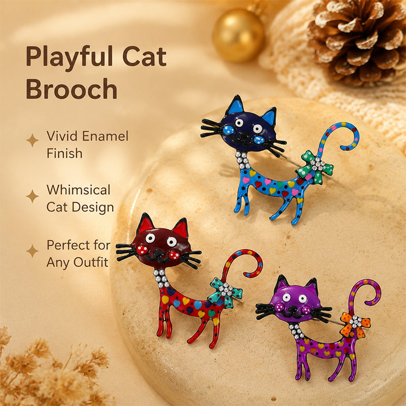 🐱 Broche Chat Cartoon – Une touche de fantaisie pour vos tenues