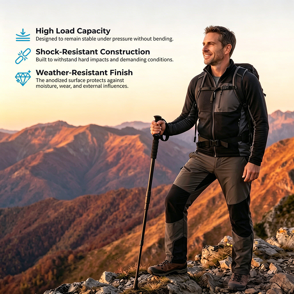 👨‍🦯 Bâton de Randonnée Antichoc — Confort et Stabilité sur Tous Terrains ! ⛰️