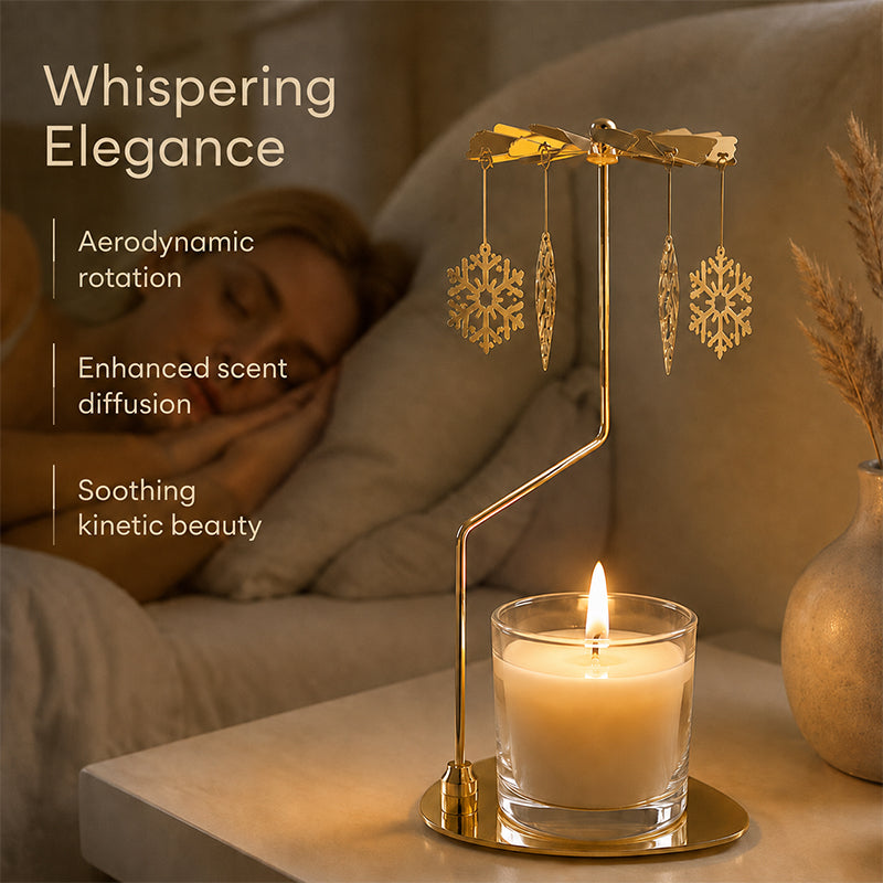 🕯️ Bougeoir Rotatif pour Bougie Parfumée — Laissez la magie opérer chez vous ! ✨🕯️