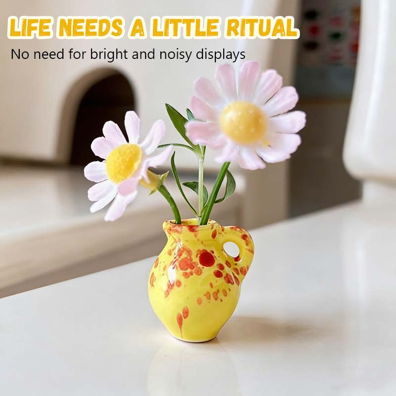 🌼 Mini-vases en céramique comme aimants pour réfrigérateu