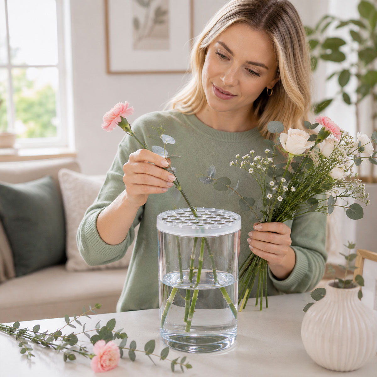 🌸 Grille de composition florale en silicone alvéolée
