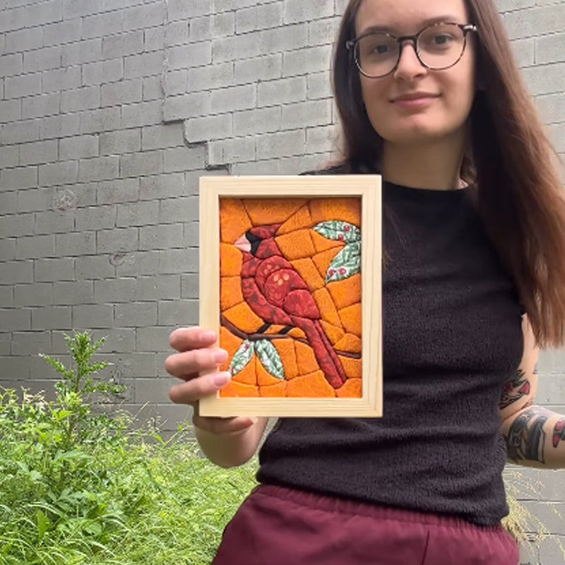 🖼️ Peinture décorative matelassée 3D cousue à la main 🏡✨