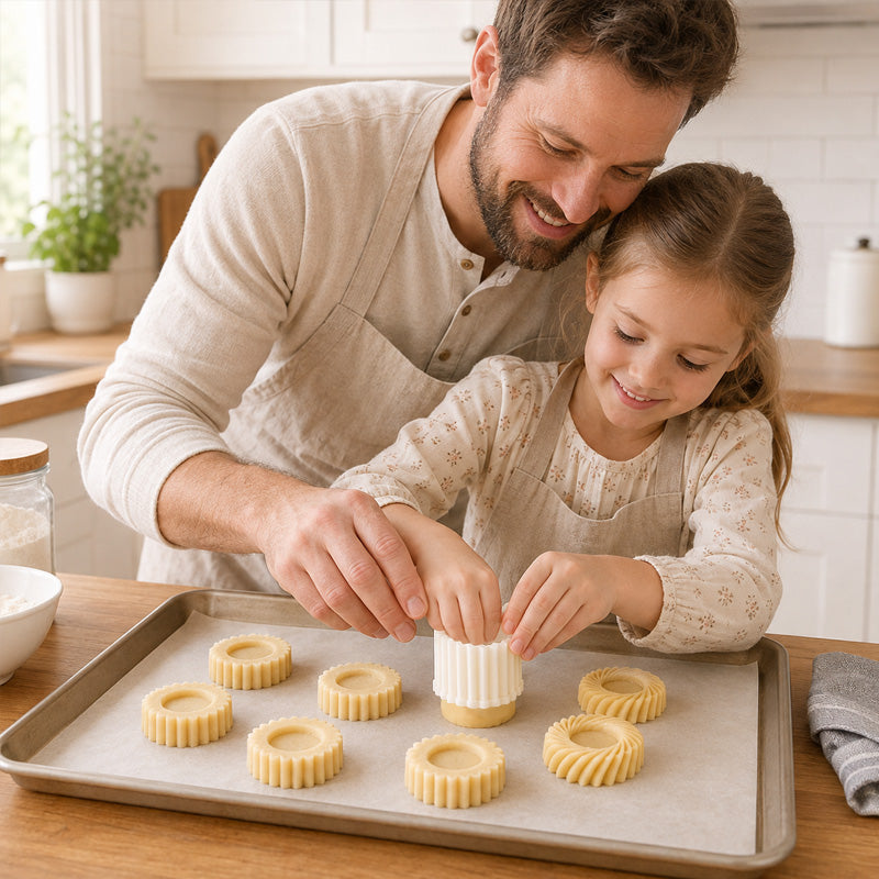 🥧🍪 Moule à Pâtisserie 2-en-1 Double Face — retournez-le et changez le motif, pour des desserts encore plus élégants