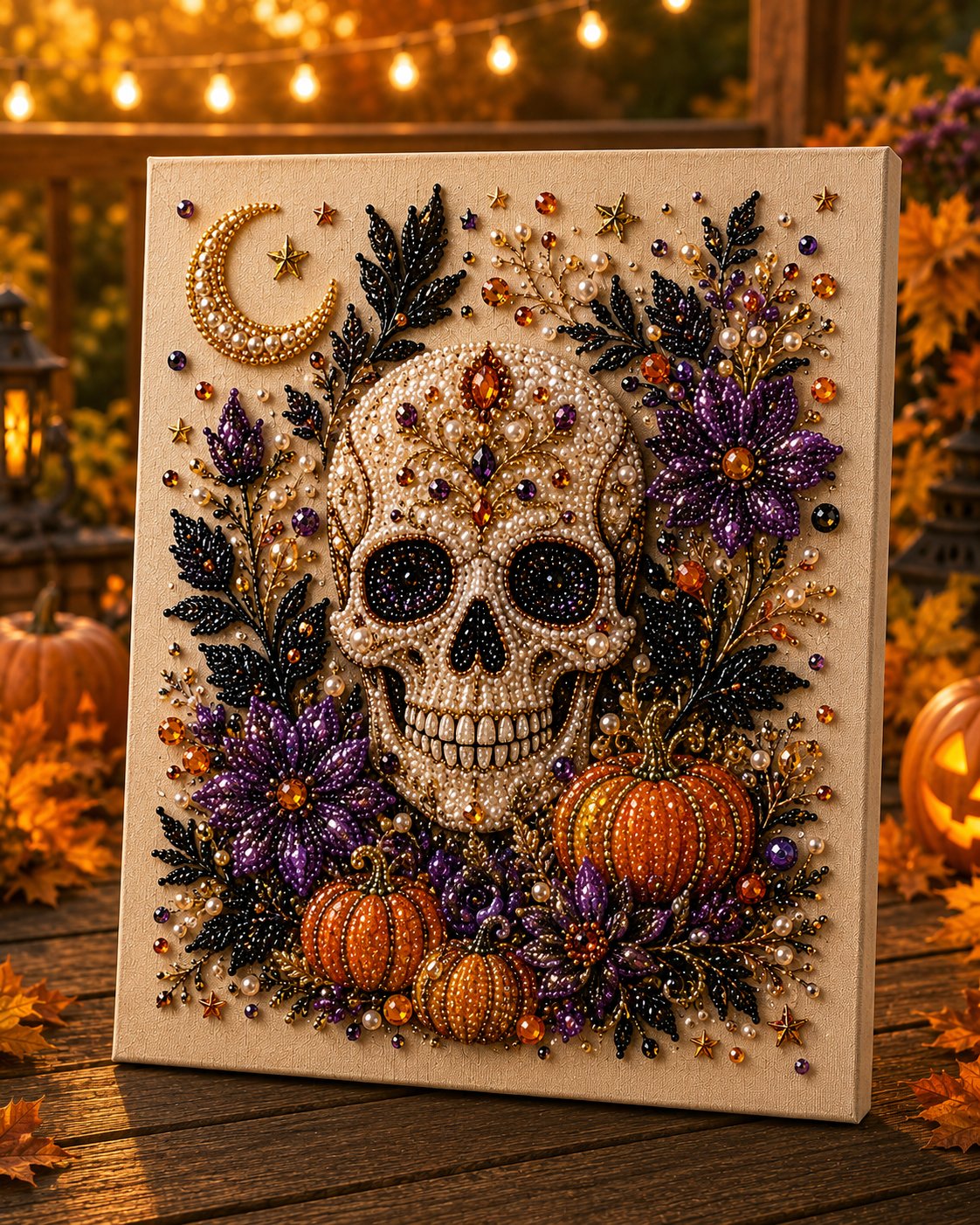 👻✨ Kit de bricolage artistique pour Halloween avec des perles – Transformez de minuscules perles en une magie à la fois effrayante et mignonne