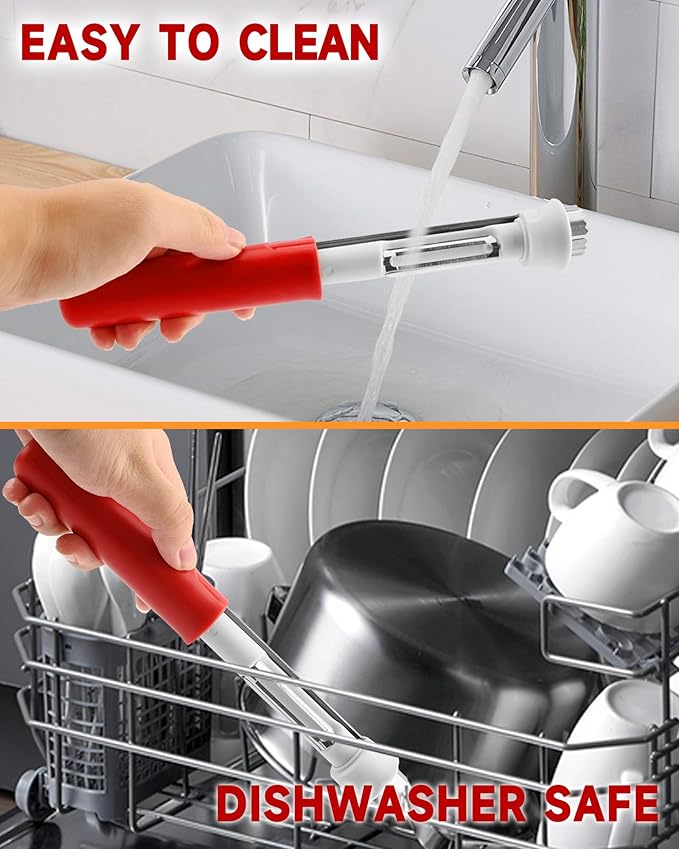 🍎 Vide-Pomme 2-en-1 en Inox — Évidez vos fruits en 1 seconde sans aucun gaspillage ! ✨🔪