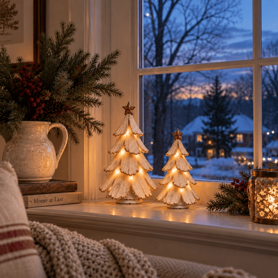 🎄✨Sapin de Noël vintage lumineux – Une touche de nostalgie chaleureuse pour les fêtes💡