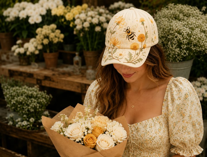 🎁50 % de réduction🔥😱🌸🌿 Casquette de baseball « Garden Morning » : douceur du soleil et confort au quotidien ! ☀️🌱🧢