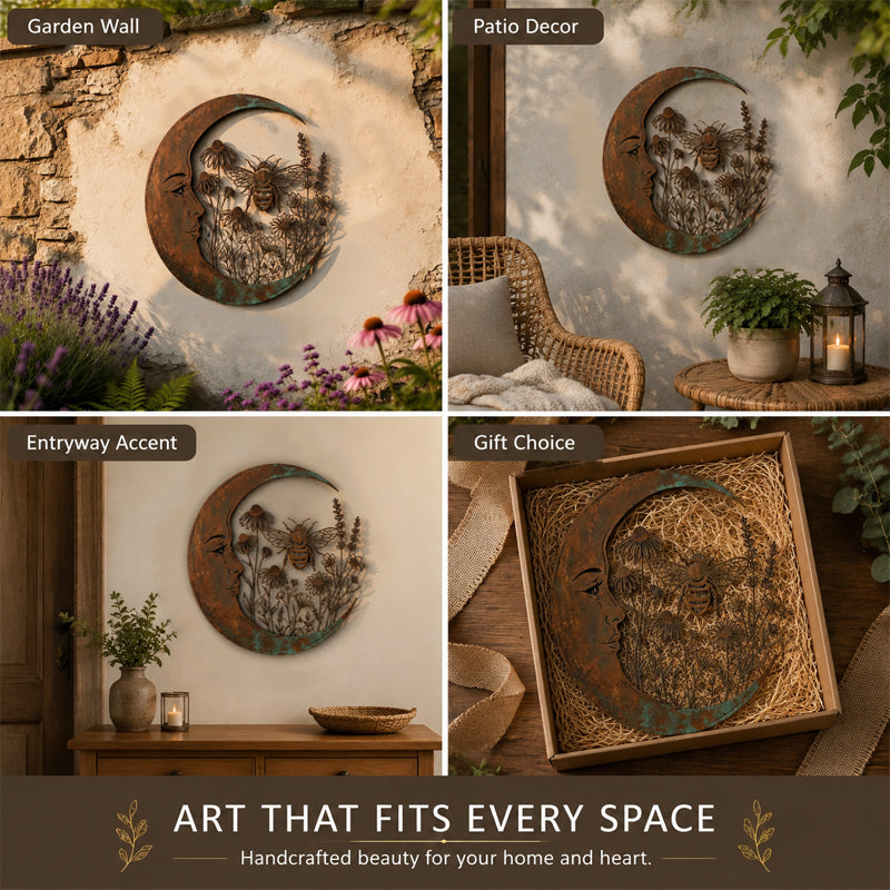 🌙🐝 Décoration Murale Lune & Abeille — Apportez une touche féérique et poétique à vos espaces ! ✨