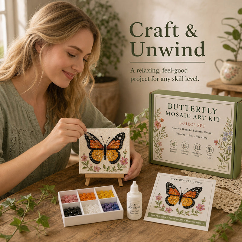 🌻🏡 Kit de mosaïque DIY pour jardin de cottage – Créez votre propre chef-d'œuvre