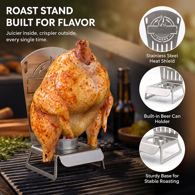 🍻Support pour poulet rôti à la canette de bière : Savourez une peau croustillante et une chair ultra tendre et juteuse ! 🍗✨