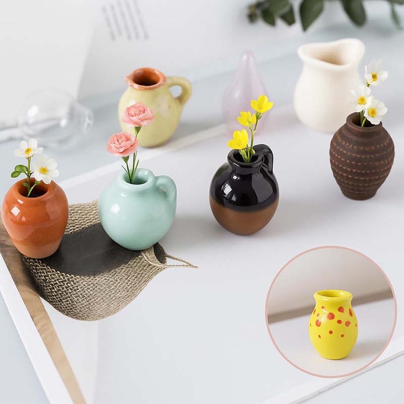 🌼 Mini-vases en céramique comme aimants pour réfrigérateu