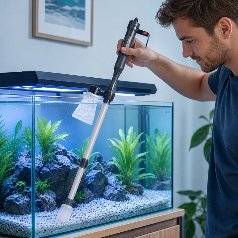 🔥40 % de réduction 🐠Nettoyeur & Aspirateur Électrique d'Aquarium 4-en-1 ✨