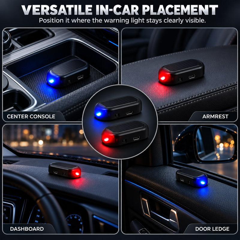 🚗 Voyant solaire dissuasif pour voiture – Un petit plus pour stationner l’esprit plus tranquille