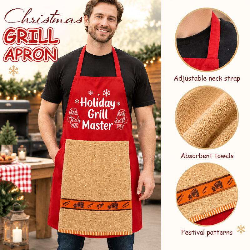 🎄🍖 Tablier de barbecue de Noël rigolo