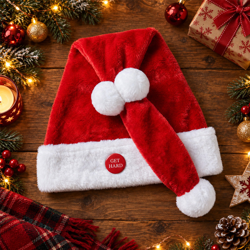 🎅😂 Chapeau de Père Noël mobile rigolo--appuyez et regardez-le bouger