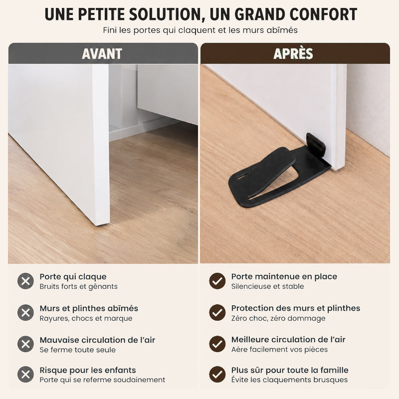 🚪🛡️ Butée de porte multifonction discrète — Sécurité bébé et contrôle quotidien des portes