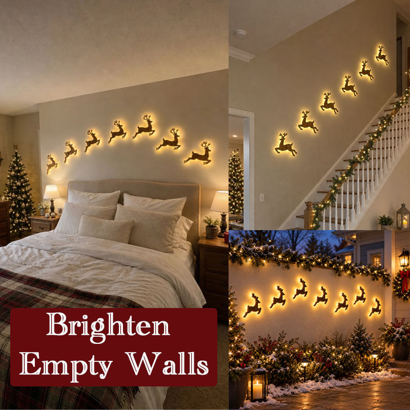 🦌✨ Décorations murales LED renne — illuminez vos murs et votre Noël