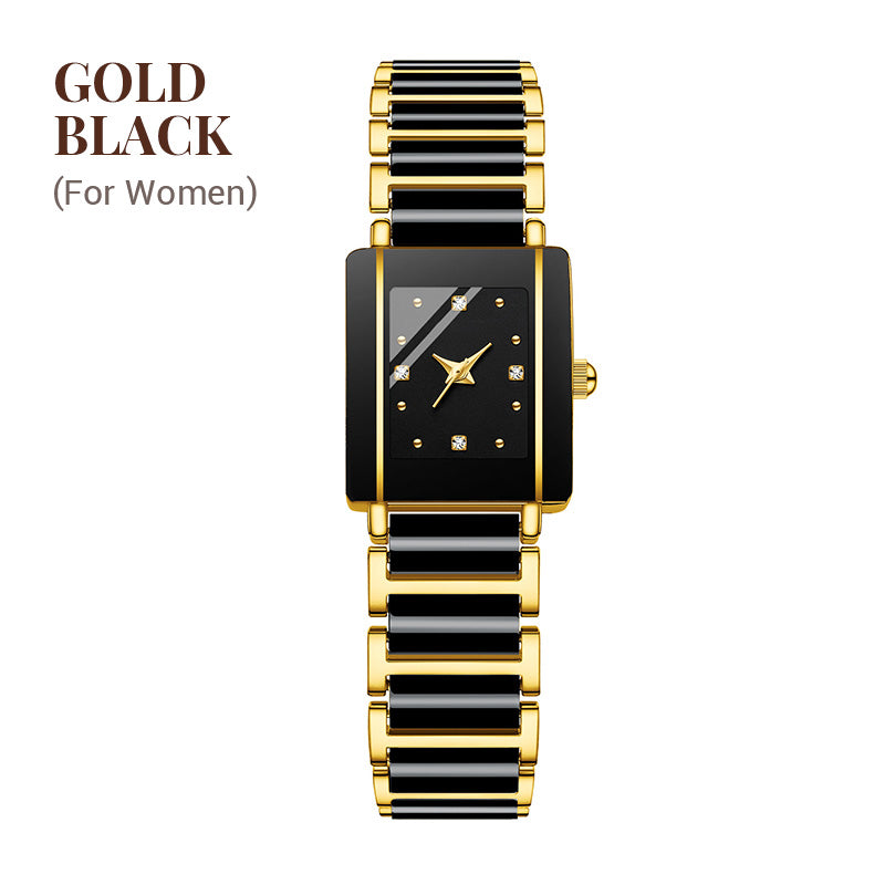⌚ Montre à quartz carrée en céramique tendance