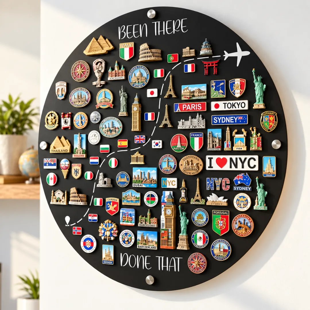 🌍✨ Tableau d’affichage pour aimants de voyage – 💕transformez vos destinations en mur de souvenirs
